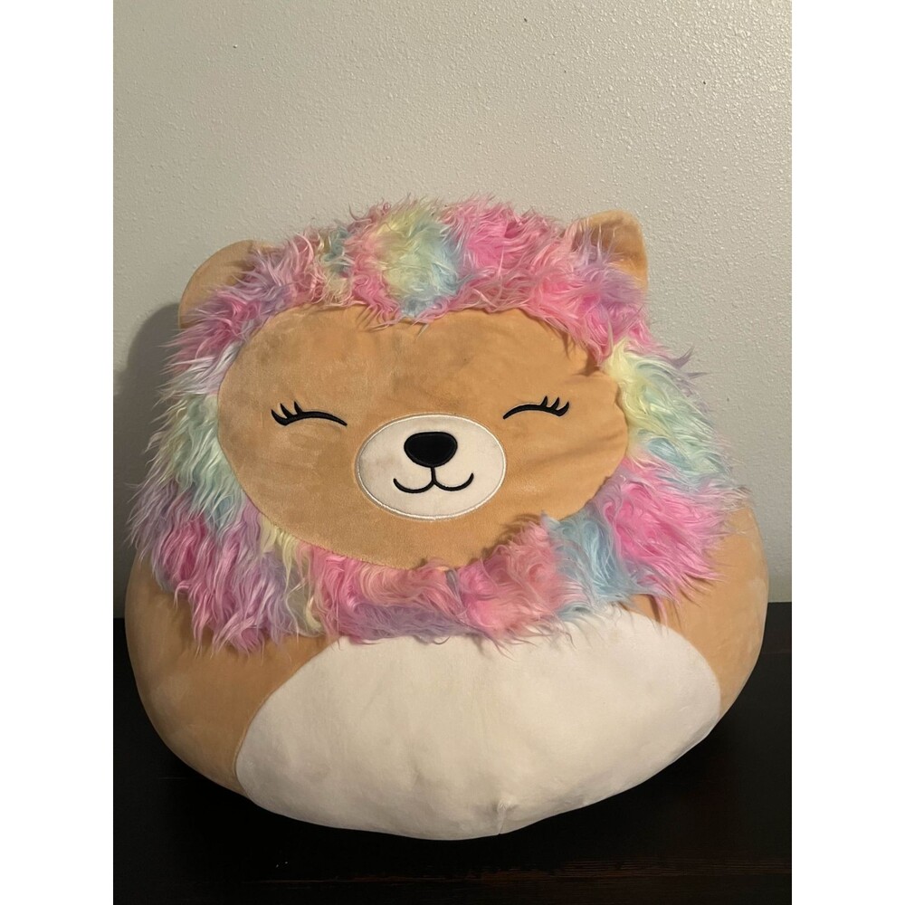 Closed Eyes Cracker Barrel Leonard Rainbow Mane 16" Squishmallow